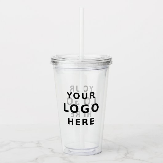 Verre En Acrylique Ajouter votre logo d'entreprise Simple minimal pro (Devant)
