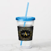 Verre En Acrylique Ajouter votre nom et votre initiale (Dos)
