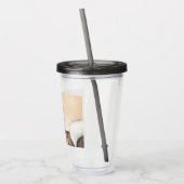 Verre En Acrylique Akita Peinture - Cute Original Chien Art (Gauche)