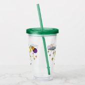 Verre En Acrylique Alien spatial avec soucoupe volante personnalisée (Gauche)