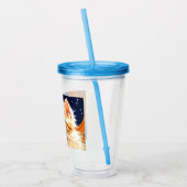 Verre En Acrylique Alphonse Mucha Art Nouveau Chat orange (Gauche)