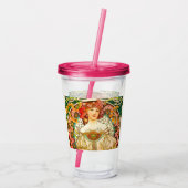 Verre En Acrylique Alphonse Mucha Art Nouveau Daydream (Dos)