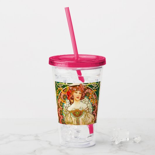Verre En Acrylique Alphonse Mucha Art Nouveau Daydream (Devant glace)