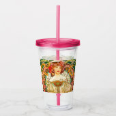 Verre En Acrylique Alphonse Mucha Art Nouveau Daydream (Devant)