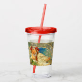 Verre En Acrylique Alphonse Mucha Art Nouveau Princesse Hyacinth (Dos)