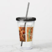 Verre En Acrylique Alphonse Mucha, Quatre Saisons (Dos)