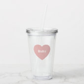 Verre En Acrylique Amour multilingue Acrylique Tumbler Dusty rose (Dos)