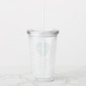 Verre En Acrylique Amour multilingue - Bleu Mint Tumbler Acrylique (Devant)