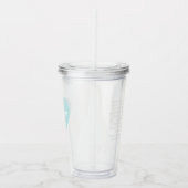 Verre En Acrylique Amour multilingue - Bleu Mint Tumbler Acrylique (Droite)