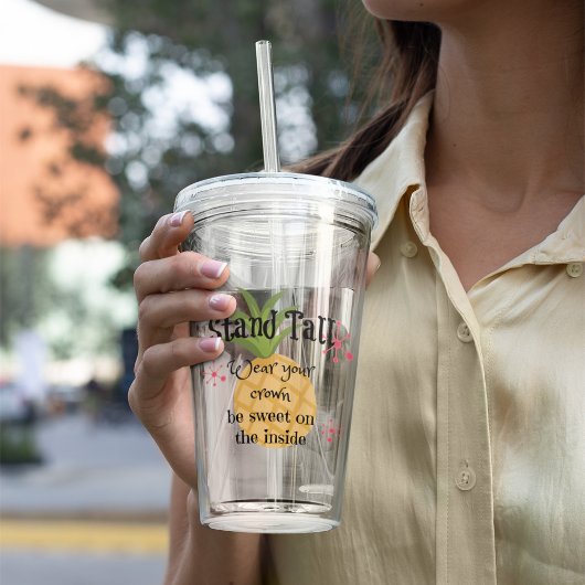Verre En Acrylique Ananas