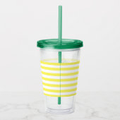 Verre En Acrylique Ananas Jaune rayures été Personnalisé (Droite)