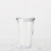 Verre En Acrylique Anniversaire élégant des couples mariés Palm Leaf (Droite)