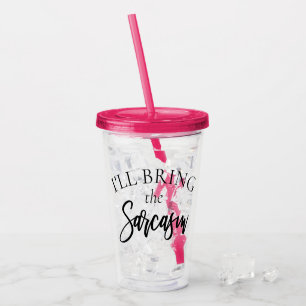 Verre En Acrylique Apportez le sarcasme Chic Bachelorette fête nupt