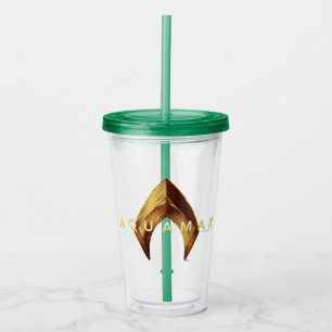 Verre En Acrylique Aquaman Golden Aquaman Logo