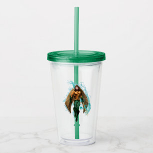 Verre En Acrylique Aquaman Prince Orin With Aquaman Logo