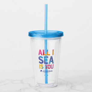 Verre En Acrylique Aquaman   "tout mer d'I est vous" Paisley coloré