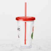 Verre En Acrylique Aquarelle Orange Flower Cactus (Droite)