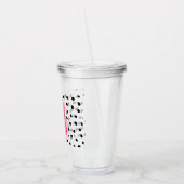 Verre En Acrylique Aquarelle rose exotique moderne Flamant rose & poi (Gauche)