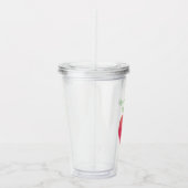 Verre En Acrylique Aquarelle rouge personnalisée Apple de professeur (Droite)