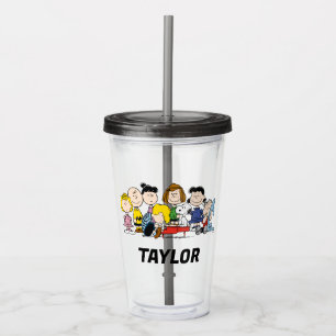 Verre En Acrylique Arachides personnalisées Charlie Brown et Gang A