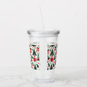 Verre En Acrylique Arbre de Noël, cadeaux, sucre de canne (Gauche)