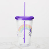 Verre En Acrylique Arc-en-ciel et Unicornes Design Tumbler acrylique (Droite)