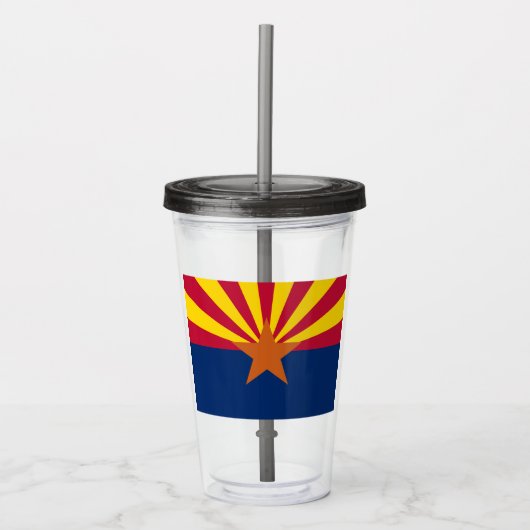 Verre En Acrylique Arizona Drapeau : Réglage de Star Sun, État du cui (Devant)