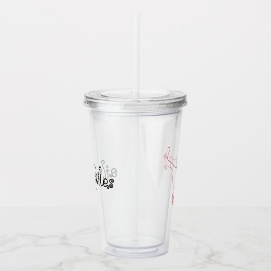 Verre En Acrylique art de la ligne chat (Droite)