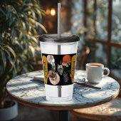 Verre En Acrylique Art moderne Boho Bohemian Nature Chouettes d'oisea