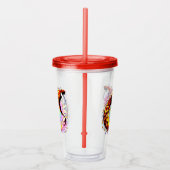 Verre En Acrylique Attaque de serpent Psychedelic Surreal Art (Droite)