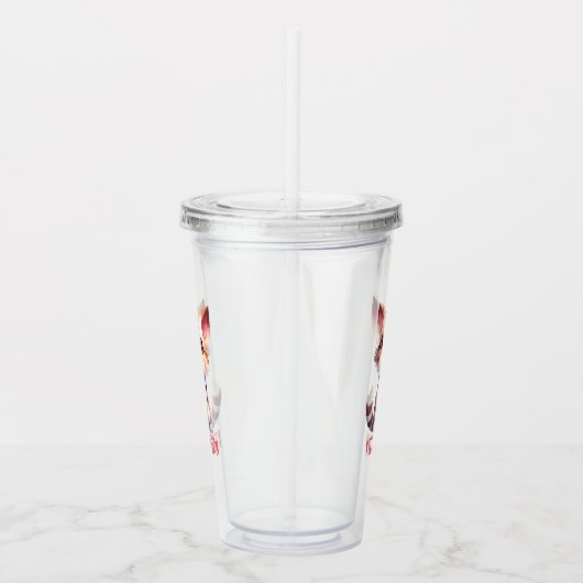 Verre En Acrylique Attitude Cat Insouciante - Conception Feline Joueu (Droite)