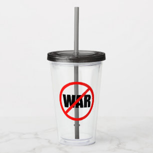 Verre En Acrylique Aucun symbole de guerre
