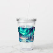 Verre En Acrylique aurora borealis/Noël/hiver (Dos)