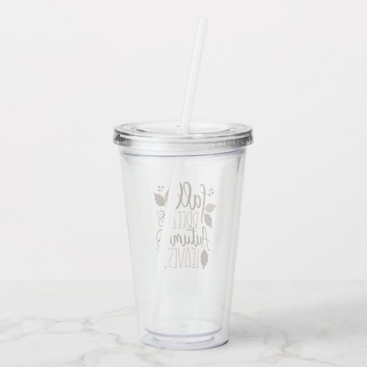 Verre En Acrylique Automne Breeze Feuilles d'automne (Dos)