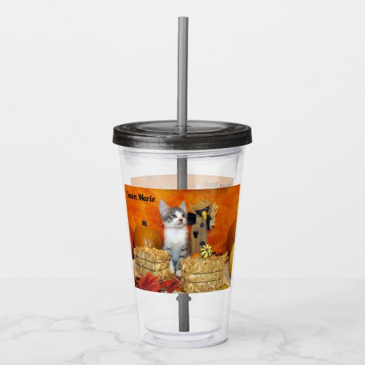 Verre En Acrylique Automne de côtelettes de porc - Paruline acrylique (Devant)