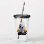 Verre En Acrylique Baby Ghost Déplaisant mignon caractère Halloween (Dos)