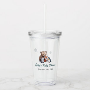 Verre En Acrylique Baby shower d'hiver Tumbler acrylique