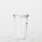 Verre En Acrylique Bachelorette Mariage mariée Fleurs violettes (Droite)