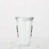 Verre En Acrylique Bad Cattitude - Mugshot de chat noir (Droite)