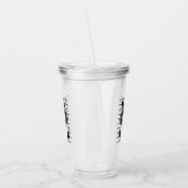 Verre En Acrylique Bad Cattitude - Mugshot de chat noir (Gauche)