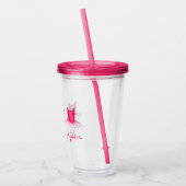 Verre En Acrylique Ballerina Danse Ballet Rose Tutu Toe Chaussures En (Gauche)