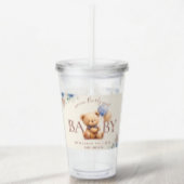 Verre En Acrylique Ballons d'ours en peluche mignon Boho bleu Rose Fl