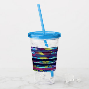Verre En Acrylique Bandes métalliques