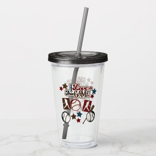 Verre En Acrylique Baseball (Dos)