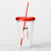 Verre En Acrylique Baseball Personnalisé Enfants (Dos)