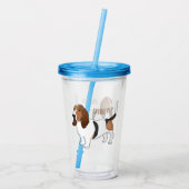 Verre En Acrylique Basset hound dessin de chien (Dos)