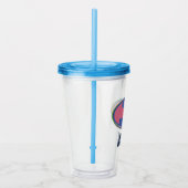 Verre En Acrylique Batman | Logo Pink Polka Dot (Droite)