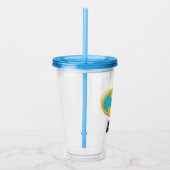 Verre En Acrylique Batman | Symbole Cyan Stripes (Droite)