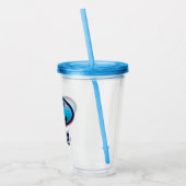 Verre En Acrylique Batman | Symbole rose et bleu (Gauche)