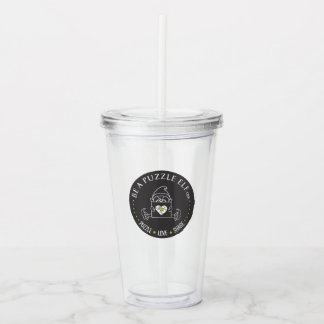 Verre En Acrylique Be A Puzzle Elf — Water Bottle /Tumbler